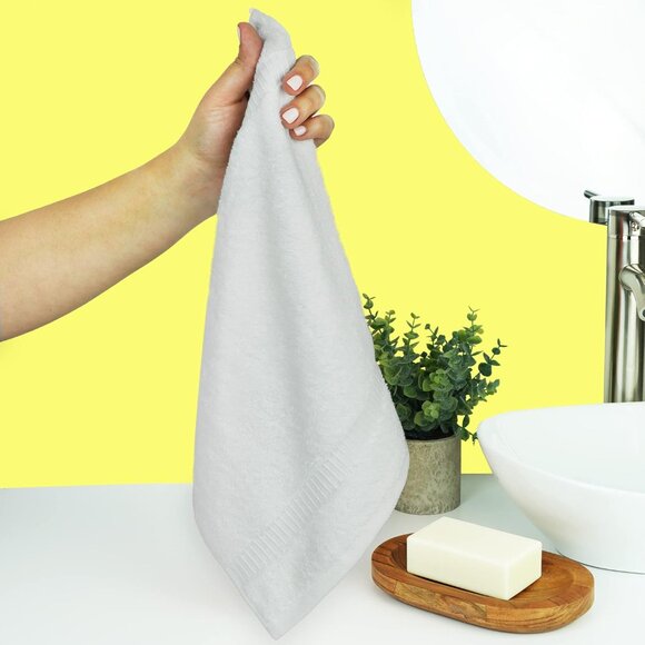 Hotel & Spa Quality, Highly Absorbent 100% Cotton Turkish Washcloths 2 X 6 Rando - Picture 2 of 6